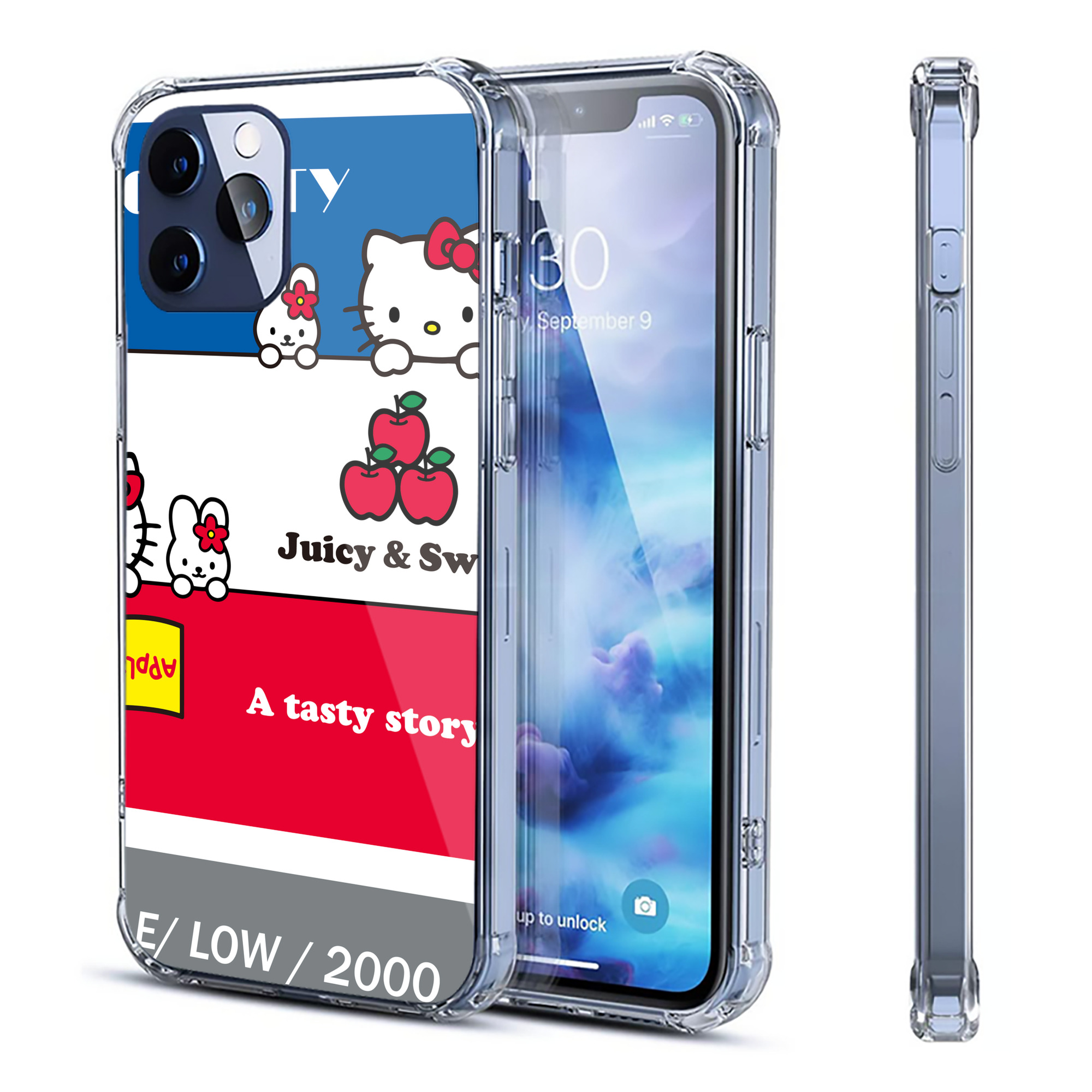 （画像用） Hello Kitty ハローキティ 【iPhone 12シリーズ対応】透明スマホケース（クリアソフトケース）